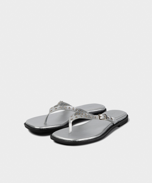 EYELETFLIP-FLOP SILVER