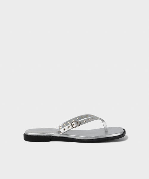 EYELETFLIP-FLOP SILVER