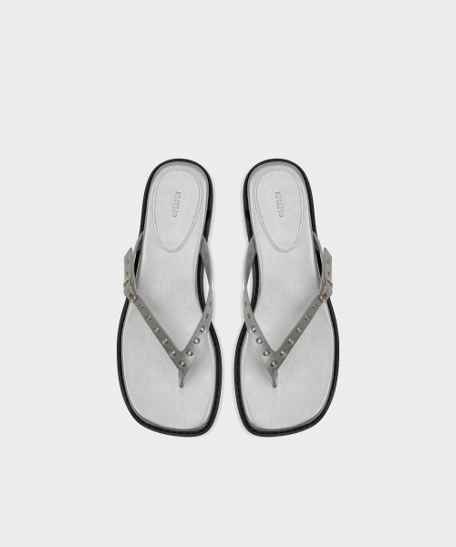 EYELETFLIP-FLOP SILVER