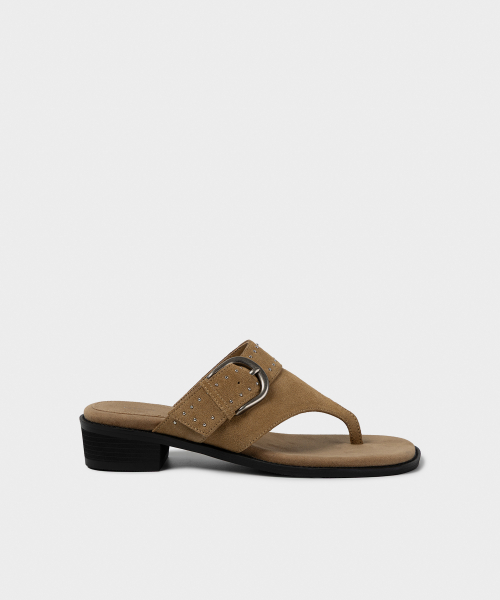 STUDIA BUCKLE FLIP-FLOP BEIGE