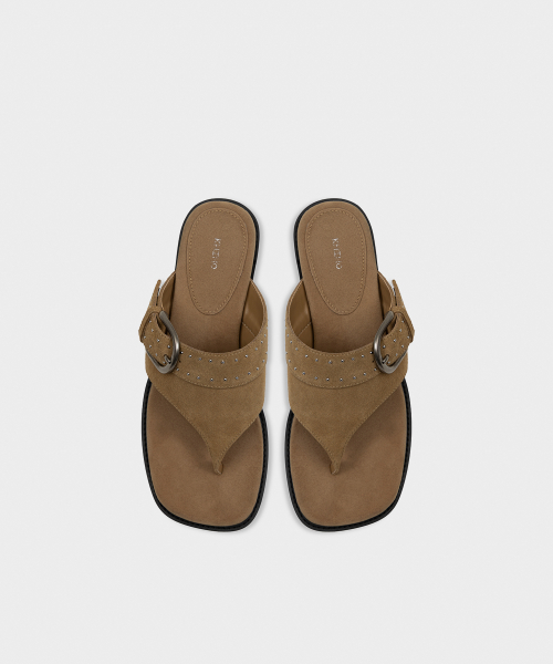 STUDIA BUCKLE FLIP-FLOP BEIGE