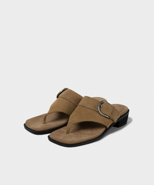 STUDIA BUCKLE FLIP-FLOP BEIGE