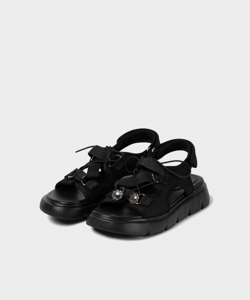 AERO MESH Z-STRAP SANDALS BLACK
