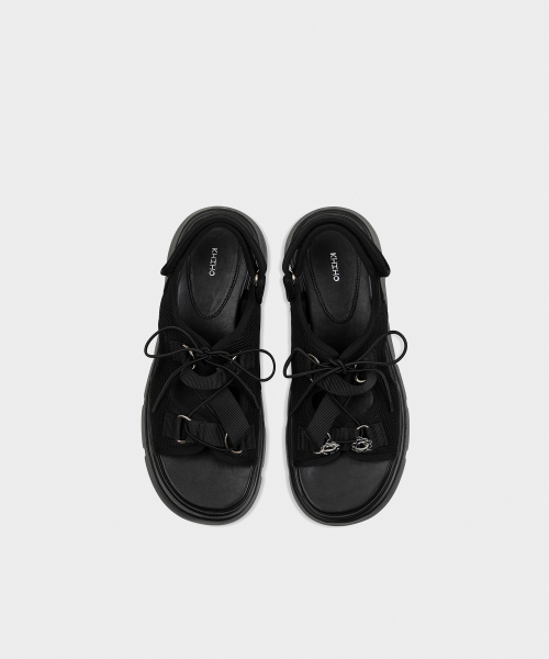 AERO MESH Z-STRAP SANDALS BLACK