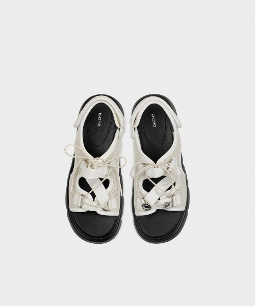 AERO MESH Z-STRAP SANDALS WHITE