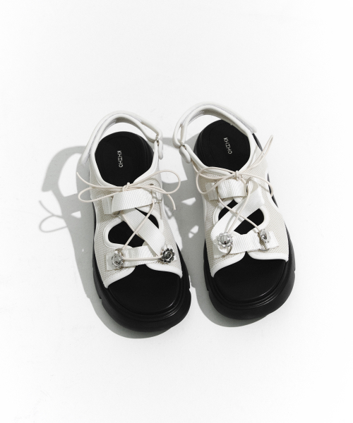 AERO MESH Z-STRAP SANDALS WHITE