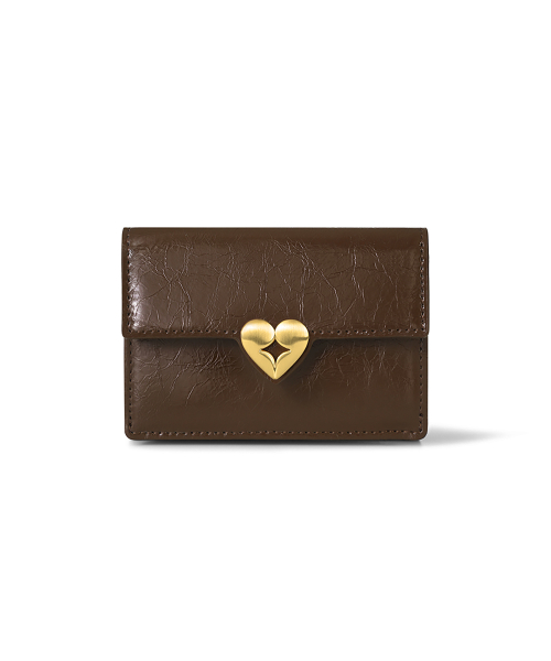 HEARTY TRIPLE WALLET - MOCHA BROWN