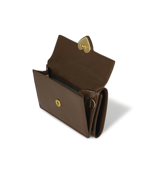 HEARTY TRIPLE WALLET - MOCHA BROWN
