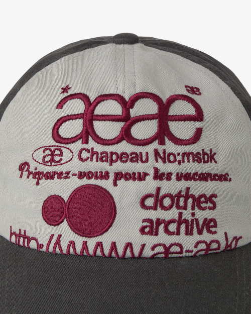 WEB LOGO 5 PANNEL BALL CAP [CHARCOAL/ASH]