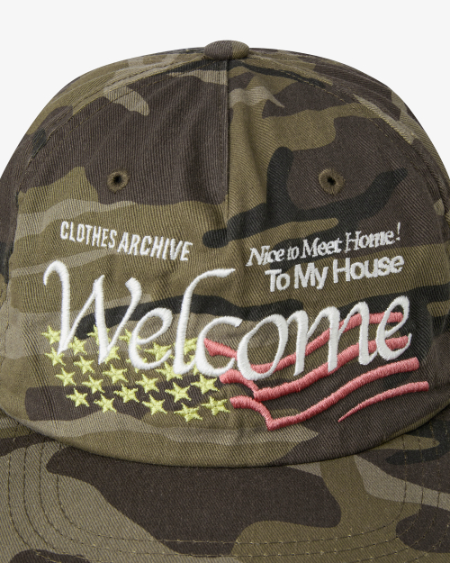 WELCOME WASHED CAP [CAMO]