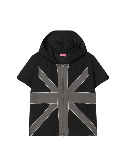 CROSS PATCH HOODIE BLACK