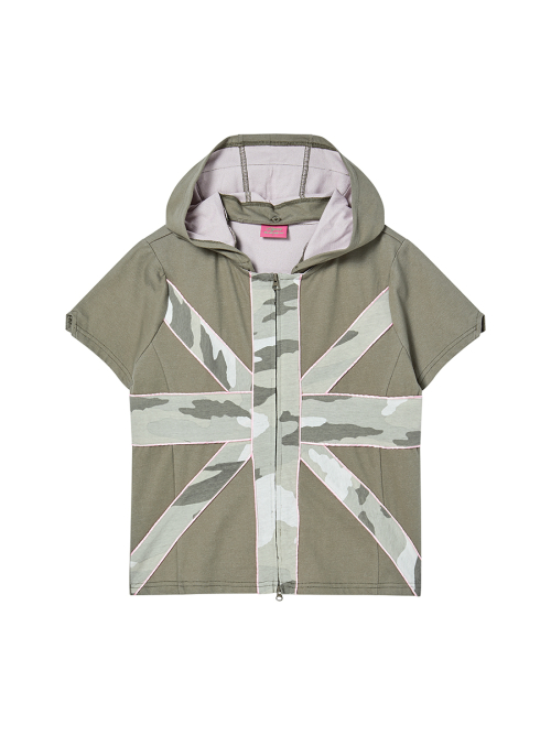 CROSS PATCH HOODIE KHAKI