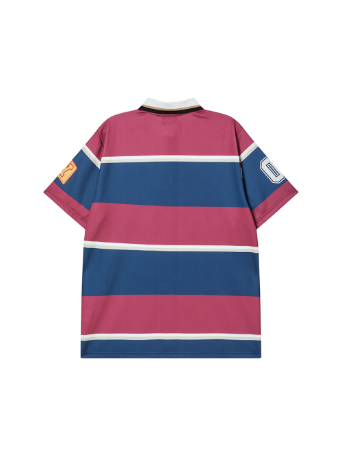 STRIPE POLO SHIRTS NAVY
