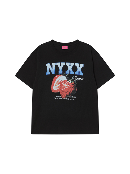 STRAWBERRY SPACE TEE BLACK