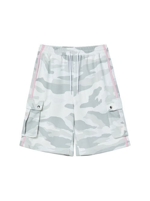 TOUGH BEAR CAMO HALF PANTS LIGHT GRAY