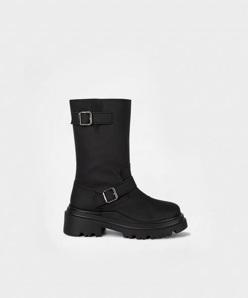 CITY BUCKLE RAIN BOOTS BLACK
