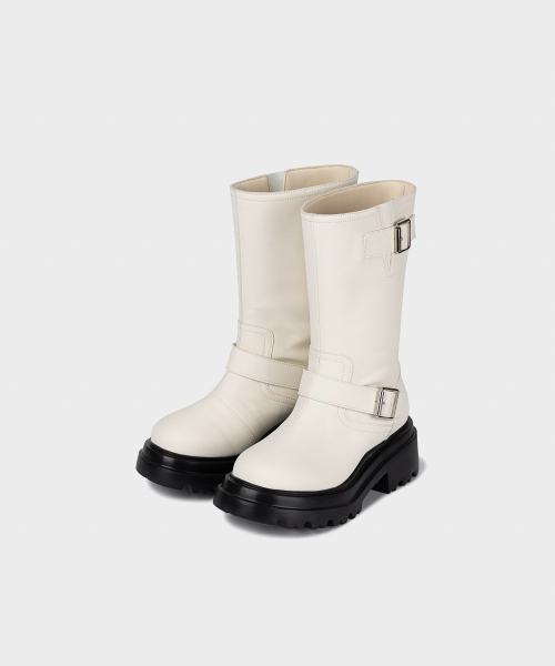 CITY BUCKLE RAIN BOOTS BLACK