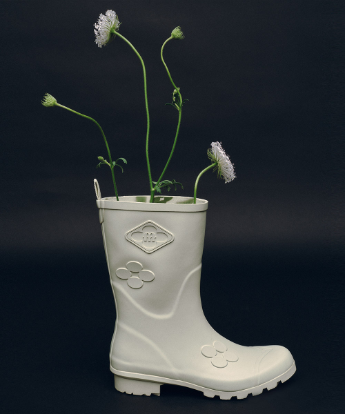 [X MINJUKIM] FLORAL PATCH RAIN BOOTS SHORT - 4 colors