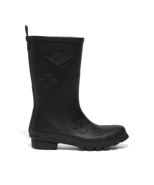 [X MINJUKIM] FLORAL PATCH RAIN BOOTS SHORT - 4 colors
