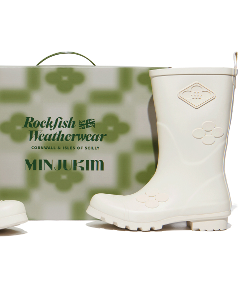 [X MINJUKIM] FLORAL PATCH RAIN BOOTS SHORT - 4 colors