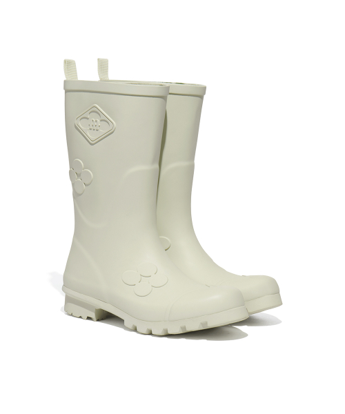 [X MINJUKIM] FLORAL PATCH RAIN BOOTS SHORT - 4 colors