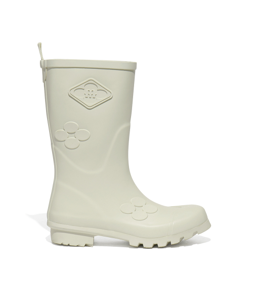 [X MINJUKIM] FLORAL PATCH RAIN BOOTS SHORT - 4 colors