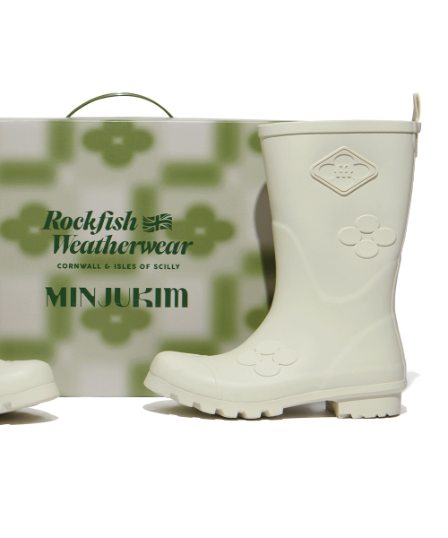 [X MINJUKIM] FLORAL PATCH RAIN BOOTS SHORT - 4 colors