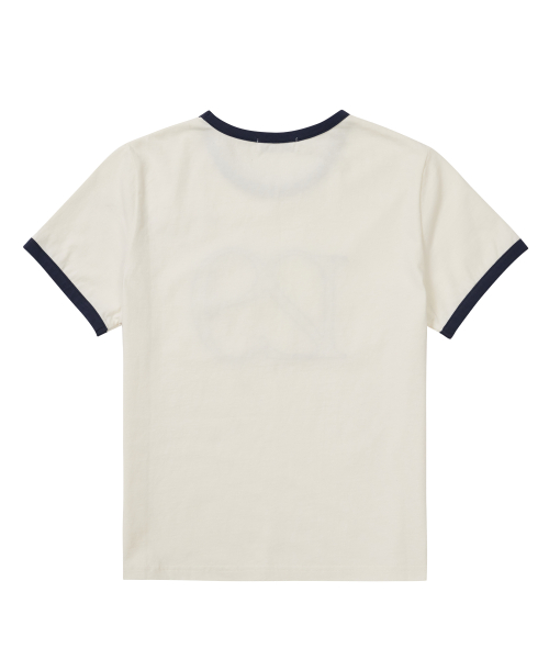 129 LOGO PATCH T-SHIRT CREAM