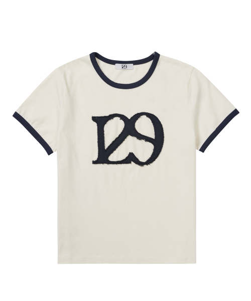 129 LOGO PATCH T-SHIRT CREAM