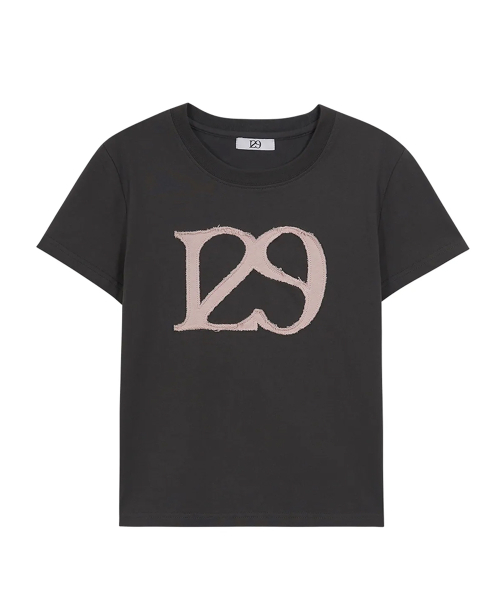 129 LOGO PATCH T-SHIRT CHARCOAL