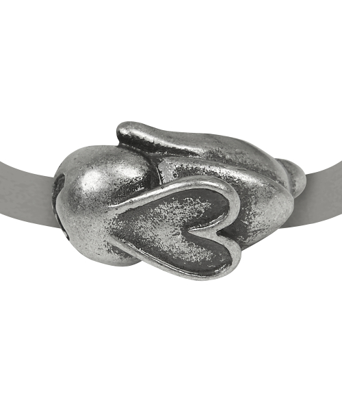 SM HEART RABBIT RING(SILVER)
