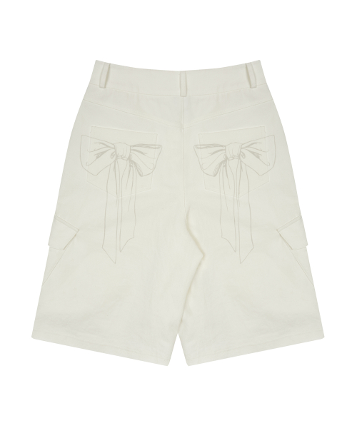 SM RIBBON PANTS(WHITE)