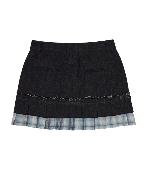 SM DENIM MINI SKIRT(BLUE)