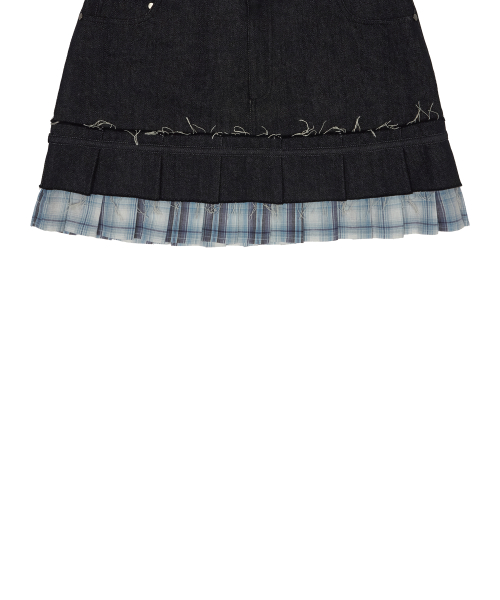 SM DENIM MINI SKIRT(BLUE)