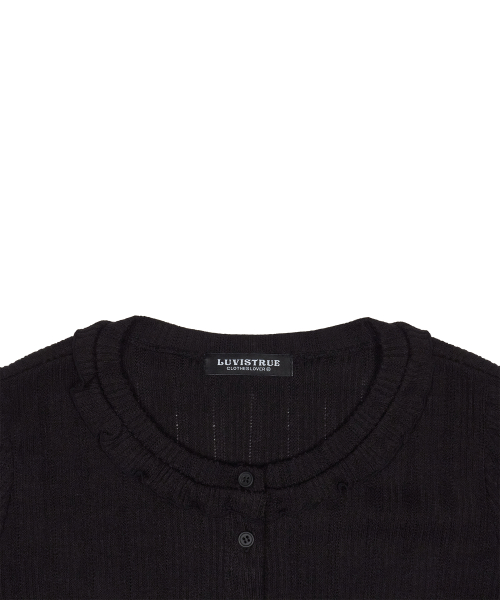 SM PUFF CARDIGAN(BLACK)