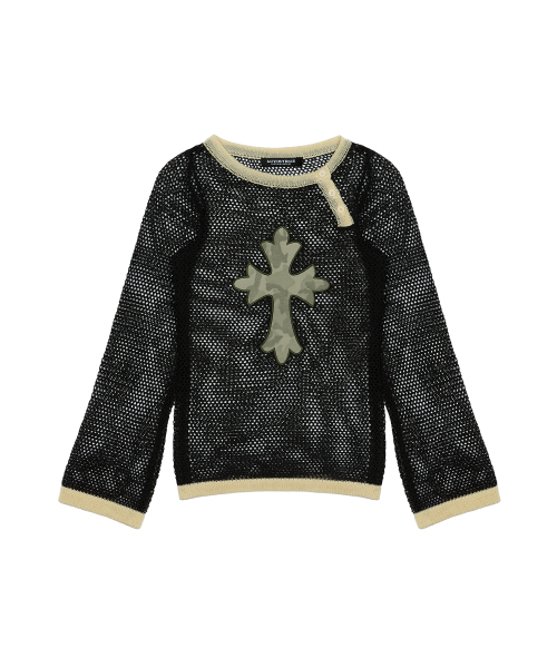 SM CROSS MESH KNIT(CHARCOAL)