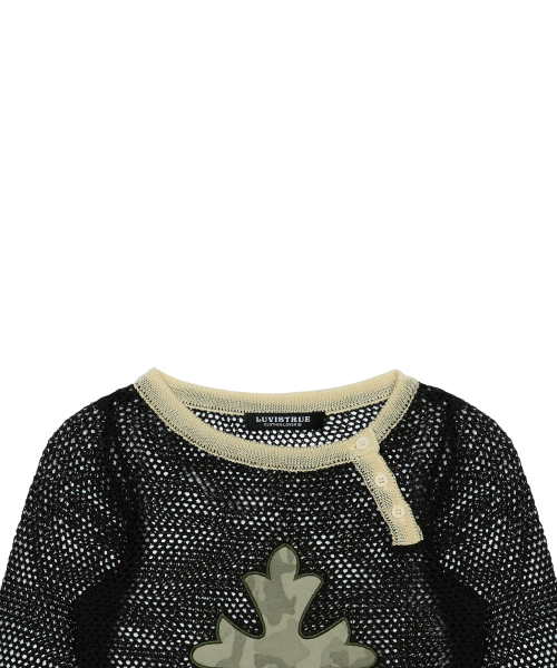 SM CROSS MESH KNIT(CHARCOAL)