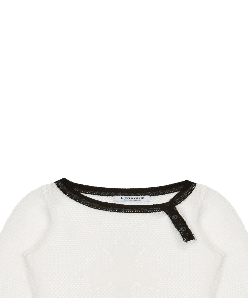 SM CROSS MESH KNIT(WHITE)