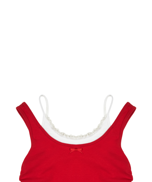 SM LAYERED LACE SLEEVELESS(RED)