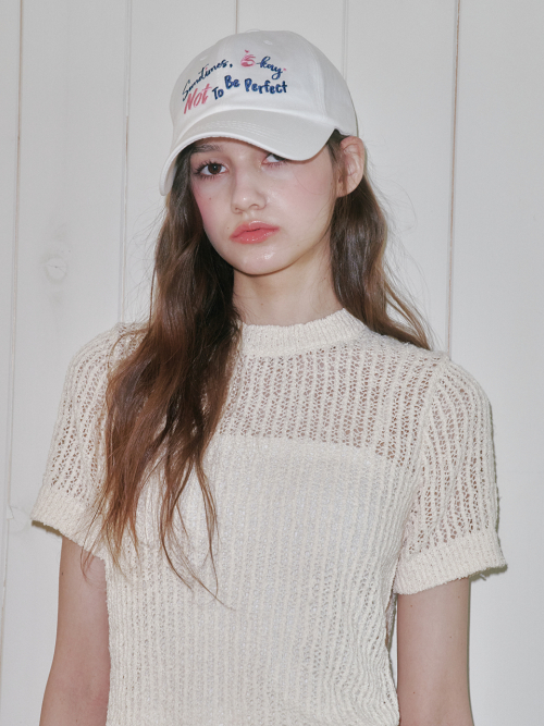[Unisex] Sometimes Okay Ball Cap (White)
