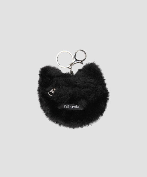 ROLA CAT FRIENDS POUCH KEYRING BLACK