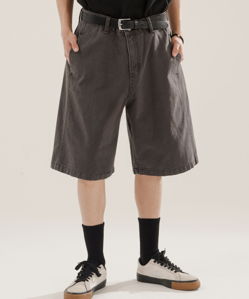 Skill Washed Bermuda Pants Gray NSSP2623