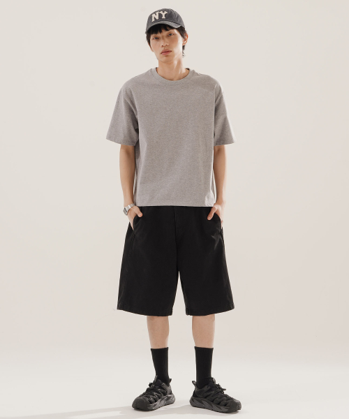 Skill Washed Bermuda Pants Black NSSP2623