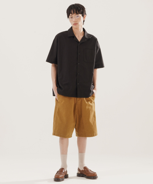 Skill Washed Bermuda Pants Camel NSSP2623