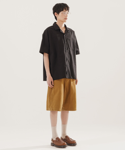 Skill Washed Bermuda Pants Camel NSSP2623
