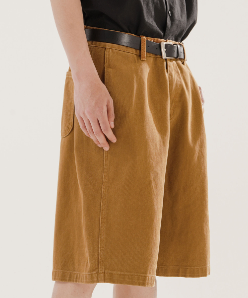 Skill Washed Bermuda Pants Camel NSSP2623