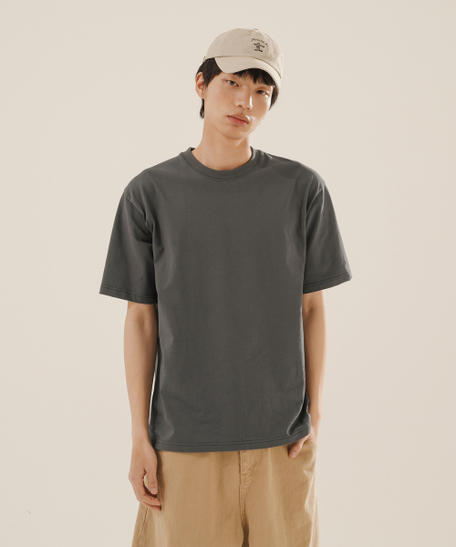 Effect Regular Short t shirt Darkgray OYST2624