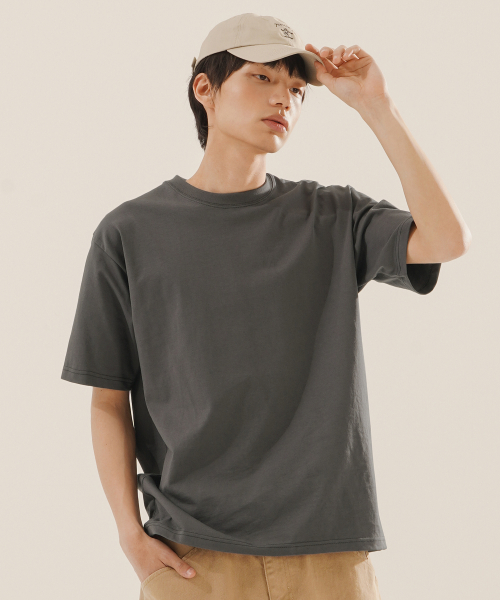 Effect Regular Short t shirt Darkgray OYST2624