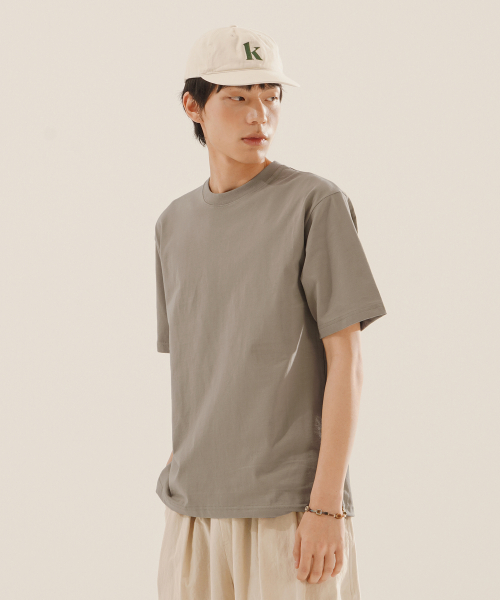 Effect Regular Short t shirt Beigray OYST2624