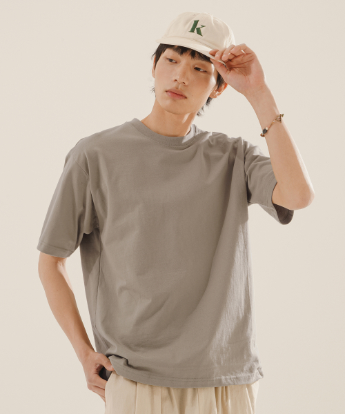Effect Regular Short t shirt Beigray OYST2624